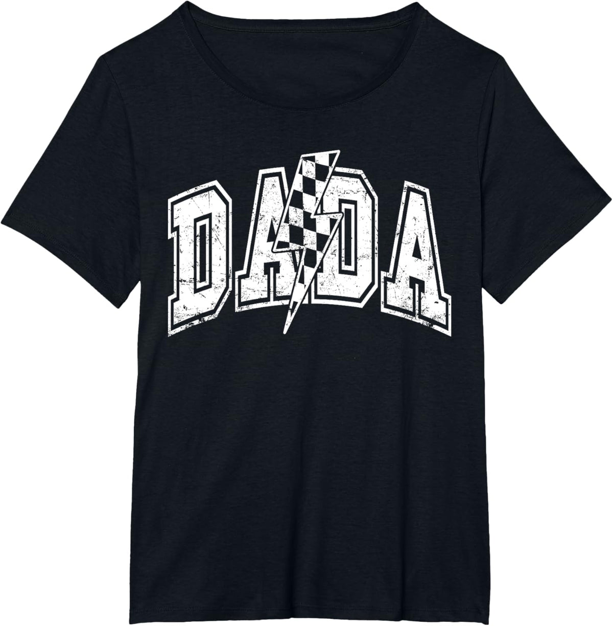 Dada Lightning Bolt Checkered Varsity Dad Men Father's Day
