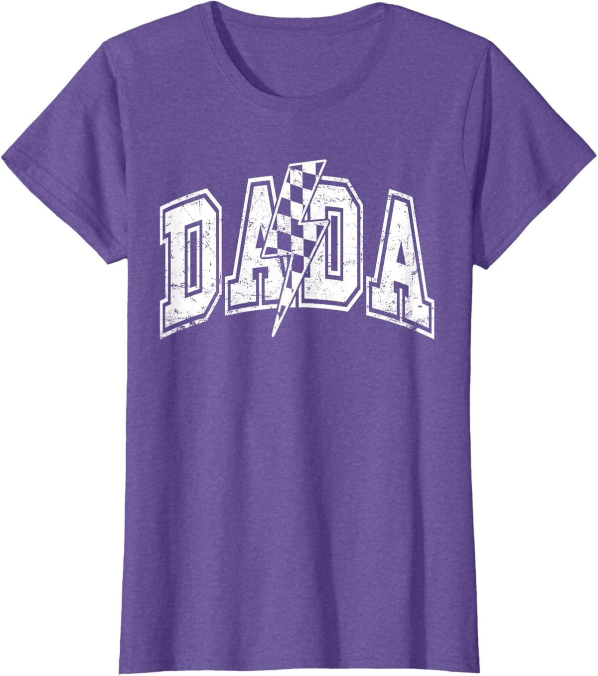 Dada Lightning Bolt Checkered Varsity Dad Men Father's Day