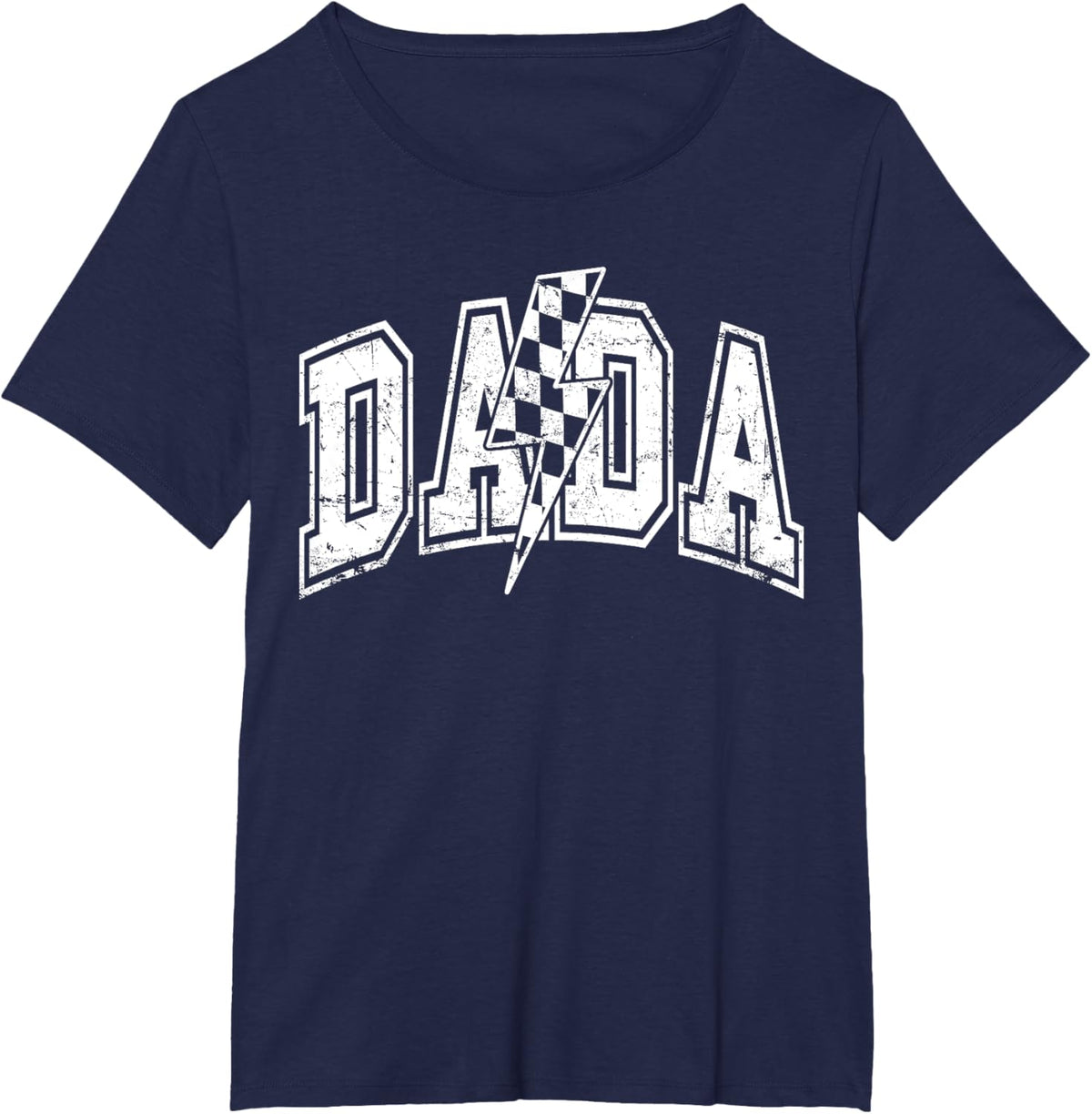 Dada Lightning Bolt Checkered Varsity Dad Men Father's Day