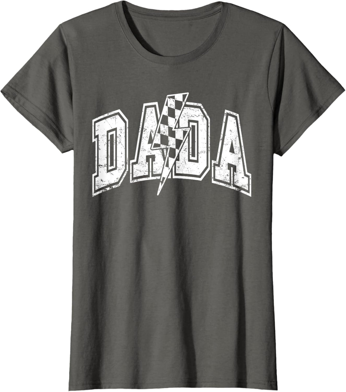 Dada Lightning Bolt Checkered Varsity Dad Men Father's Day