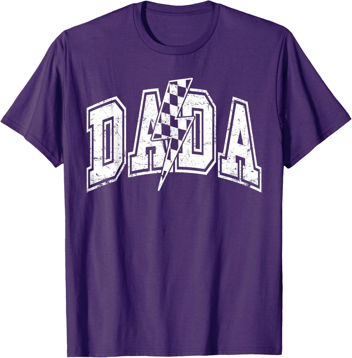 Dada Lightning Bolt Checkered Varsity Dad Men Father's Day
