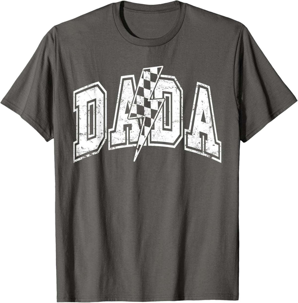 Dada Lightning Bolt Checkered Varsity Dad Men Father's Day