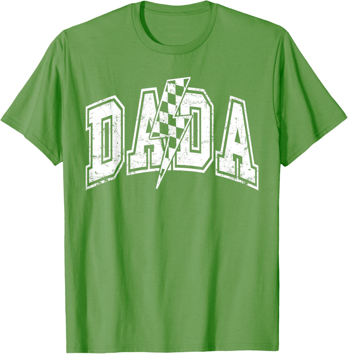 Dada Lightning Bolt Checkered Varsity Dad Men Father's Day