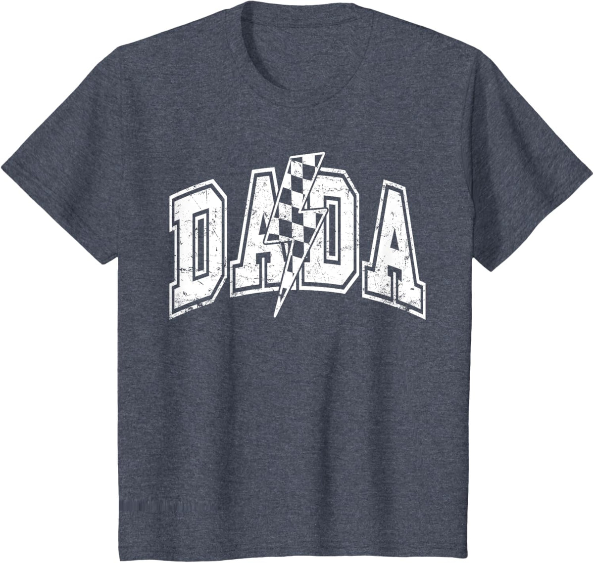 Dada Lightning Bolt Checkered Varsity Dad Men Father's Day