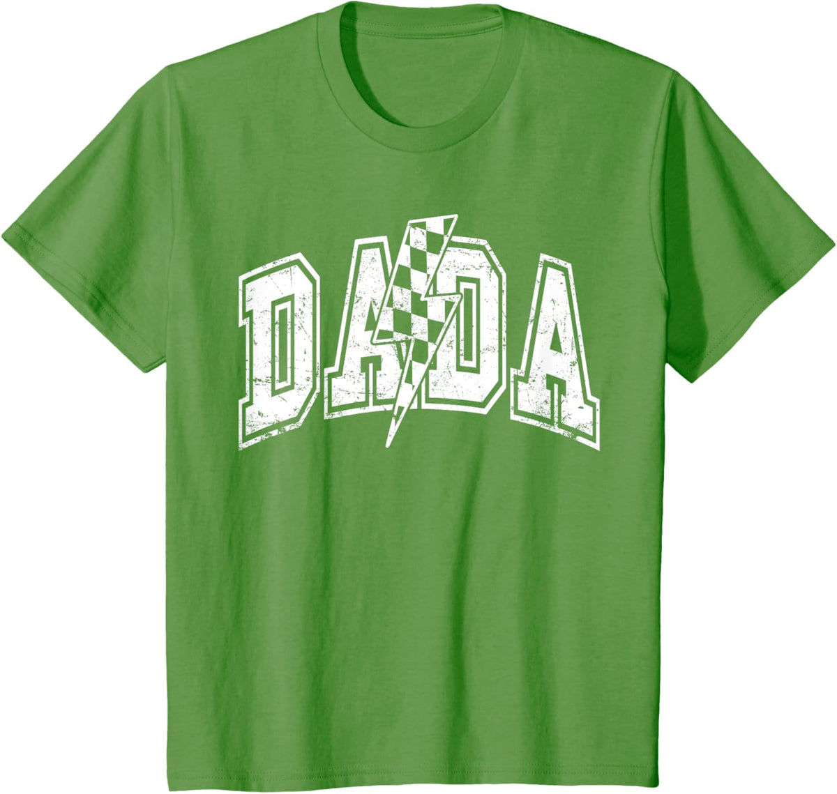 Dada Lightning Bolt Checkered Varsity Dad Men Father's Day