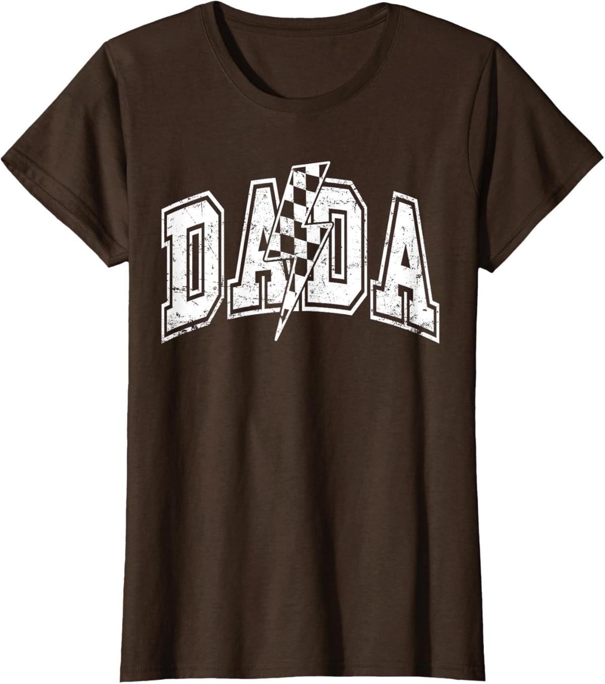 Dada Lightning Bolt Checkered Varsity Dad Men Father's Day